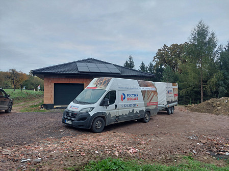 Izolace sádrokartonového stropu zděného bungalovu na Svitavsku